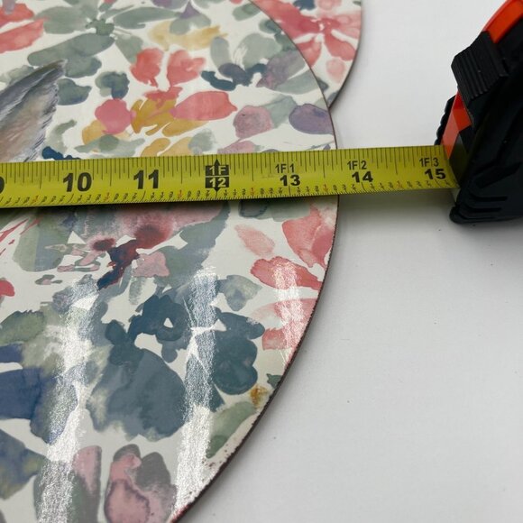 Set Of 4 Cork Placemats Floral With Bunny 14" Rabbit Spring Easter Tablesetting - Picture 5 of 6